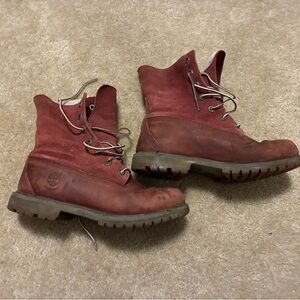 Timberland Jayne Boots Suede Maroon Red